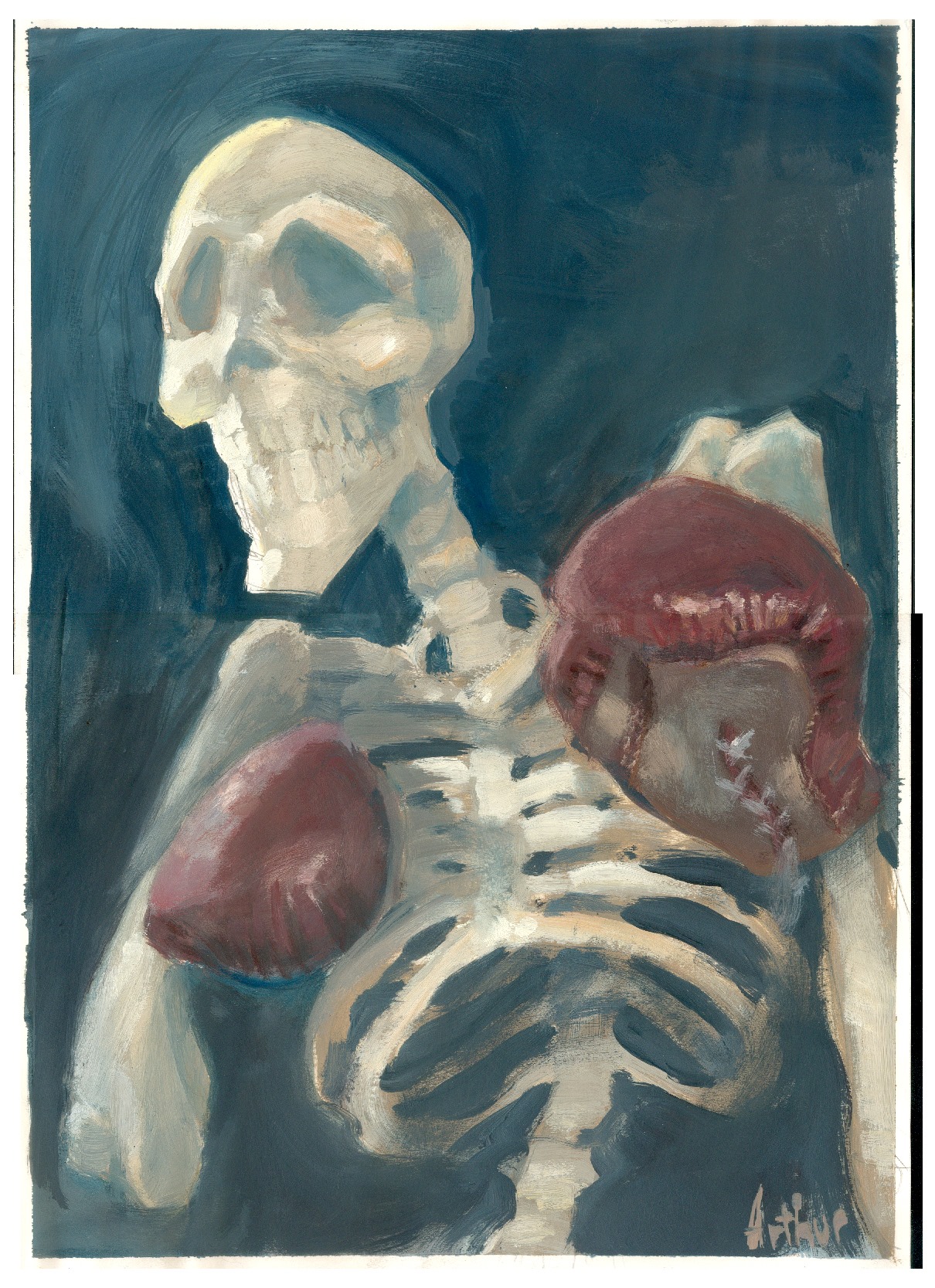 Un squelette à l'acrylique de 1998 © Arthur De Pins